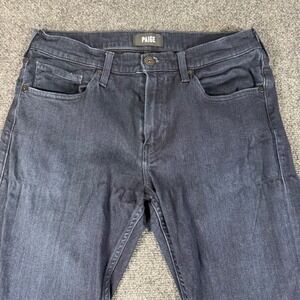 PAIGE Federal Slim Straight Jeans Mens 31x32 Dark Wash Indigo Transcend Denim